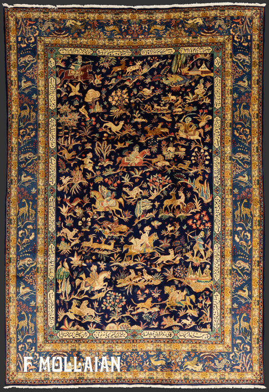 Persian Kashan Rug Part Silk n°:78515436